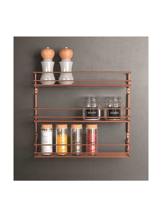 Metaltex Pepito Kitchen Organizer Racks Metallic in Rose Gold Colour 32x32x32cm