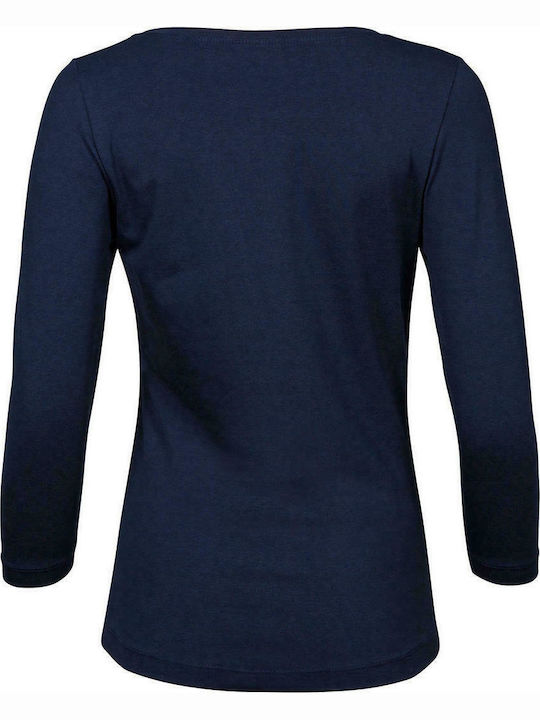 Tee Jays Women's Long Sleeve Promotional Blouse Navy Blue