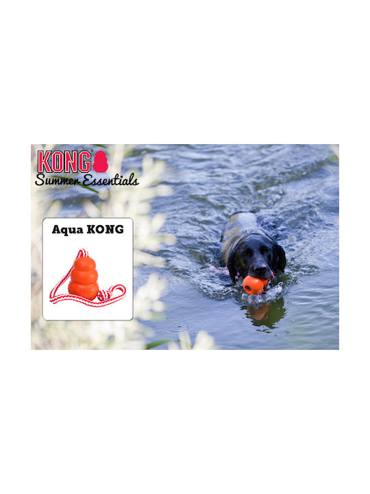 Kong Aqua Hundespielzeug aus Gummi Mittel 14cm Orange 1 Stück