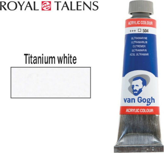 Royal Talens Van Gogh Acrylic Acrylic Paint Set Titanium White 105 40ml 1pcs