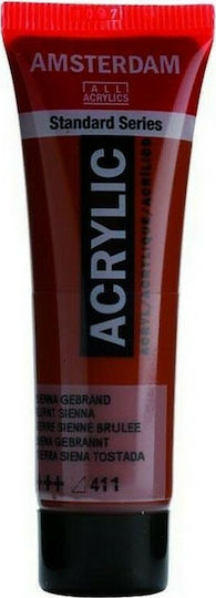 Royal Talens Amsterdam All Acrylics Standard Acrylic Paint Set Burnt Sienna 411 120ml 1pcs