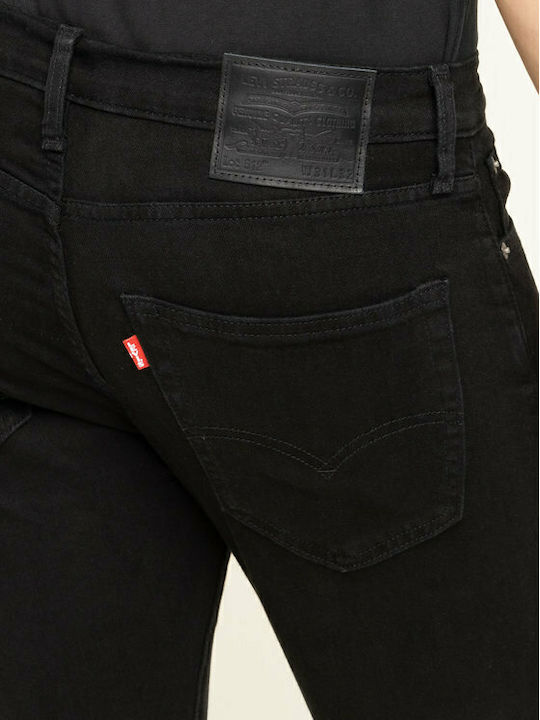 512 Ανδρικό Παντελόνι Τζιν Ελαστικό με Slim Tapered Εφαρμογή Μαύρο