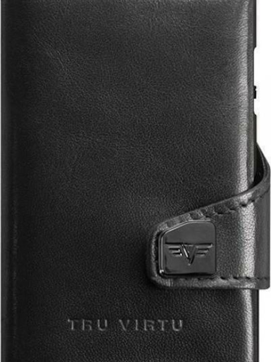 & Slide Pocket Coin Nappa Leather Men's Wallet Cards with RFID and Slide Mechanism Brown