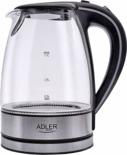 Adler AD-1225 Βραστήρας 1.7lt 2000W Μαύρος