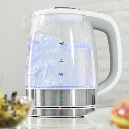 Cecotec ThermoSense 350 Clear Kettle 1.7lt 2200W Silver