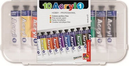 Primo Acrylic Paint Set in Multicolour color Multicolor 18ml 10pcs