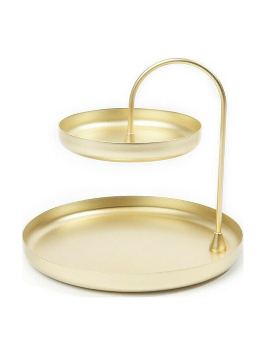 Umbra Poise Jewellery Box Metallic Gold 20x20x20cm