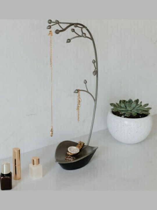 Umbra Orchid Metallic Gray Jewellery Stand 22.9x14x38.1cm