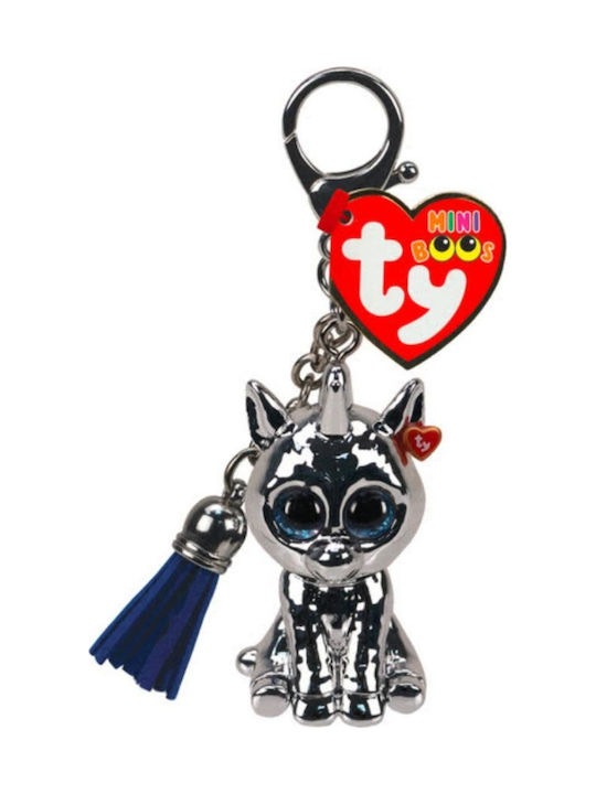 TY Silver Fabric Unicorn Keychain TY Silver Fabric Unicorn Keychain