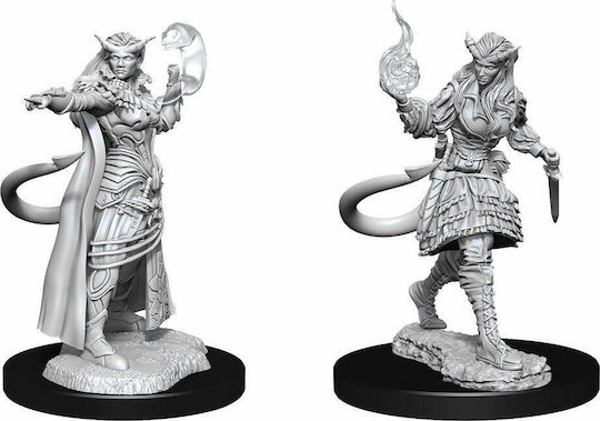 Dungeons & Dragons Nolzur's Marvelous Miniatures - 2x Tiefling Female Sorcerer Unpainted Figure
