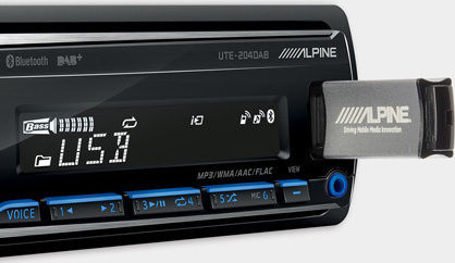 Alpine UTE-204DAB Ραδιόφωνο Αυτοκινήτου (1DIN) (Bluetooth/USB)