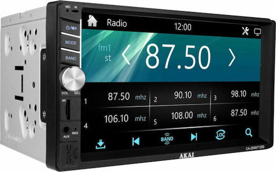 Akai Proffesional Автомобилна Аудио Система 2DIN (Блутут/USB/AUX/WiFi/GPS/Apple-Carplay/Android-Auto) с Тъчскрийн 7"