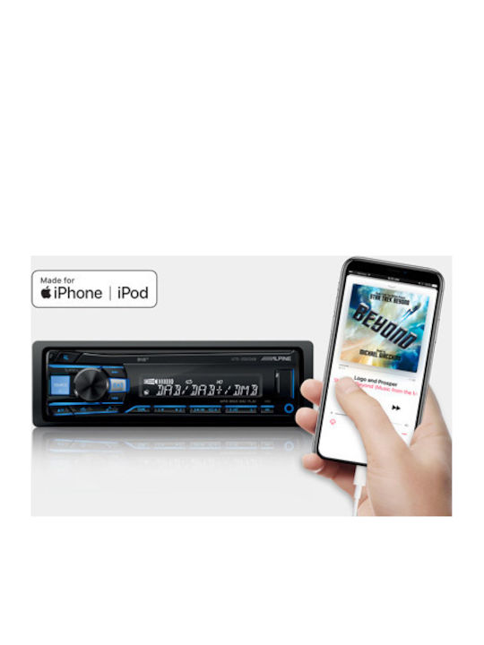 Alpine Ηχοσύστημα Αυτοκινήτου 1DIN (Bluetooth/USB) με Αποσπώμενη Πρόσοψη