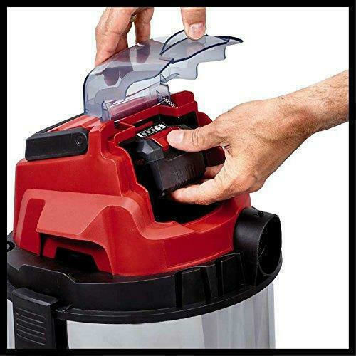Einhell Tcvc 18/20 Lisolo Rechargeable Vacuum Wet / Dry Without Charger and Battery with Stainless Bin 20lt
