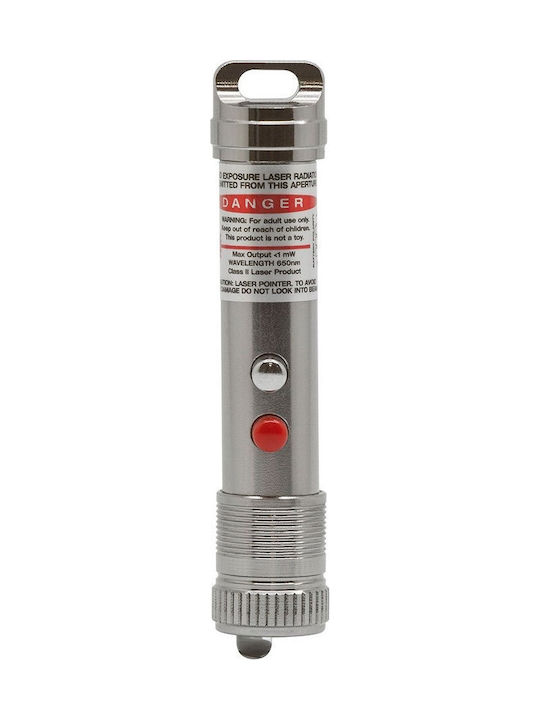 True Utility Schlüsselanhänger LaserLite Metallisch mit LED Rot