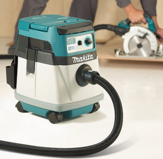 Makita Rechargeable Vacuum Wet / Dry Without Charger and Battery with Plastic Bin 15lt