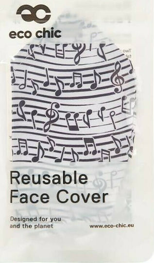 Eco Chic Face Cover White Music 1τμχ