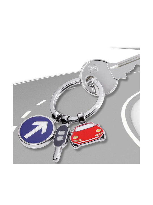 Troika Keychain Wallet On The Road Metallic Silver