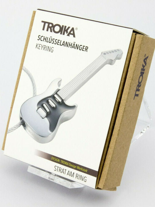 Troika Schlüsselanhänger Brieftasche Strat On The Ring Metallisch Silber