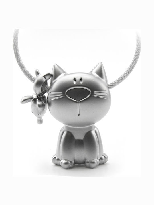 Troika Ключодържател Katz + Maus Металик Сив