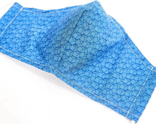 Eco Chic Face Cover Blue Disrupted Cubes 1τμχ