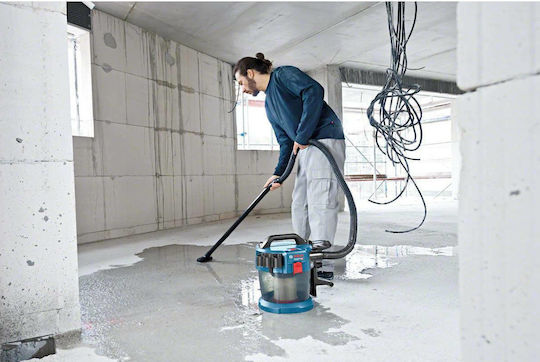 Bosch GAS 18V-10 L Professional Solo Акумулаторна Прахосмукачка За Течности / Твърди Без Зарядно и Батерия с Пластмаса Контейнер 10лт