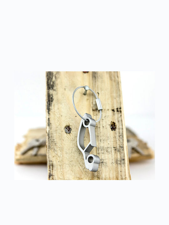 Troika Keychain Opener Metallic Silver