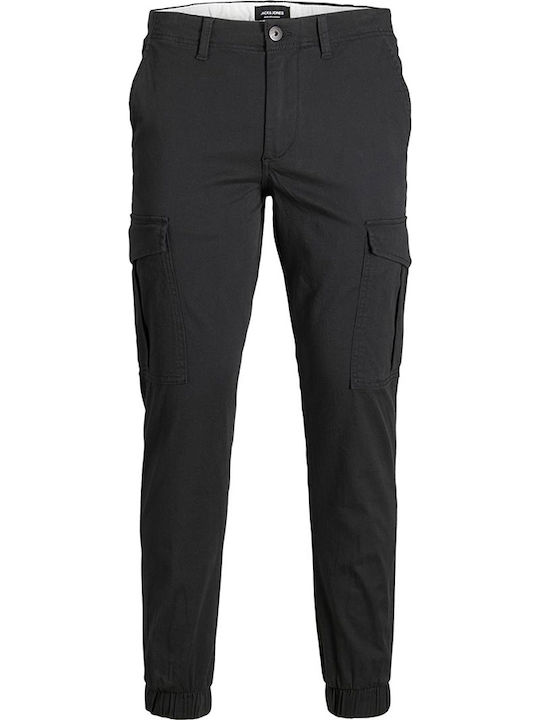 Marco Trousers Cargo Elastic in Slim Fit Black