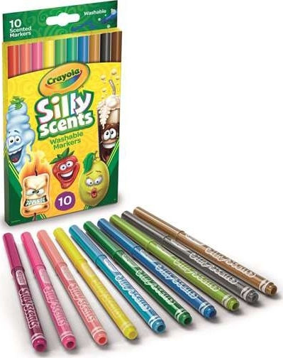 Crayola Silly Scents Washable Scented Drawing Markers Set 10pcs