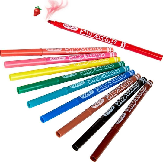 Crayola Silly Scents Washable Scented Drawing Markers Set 10pcs