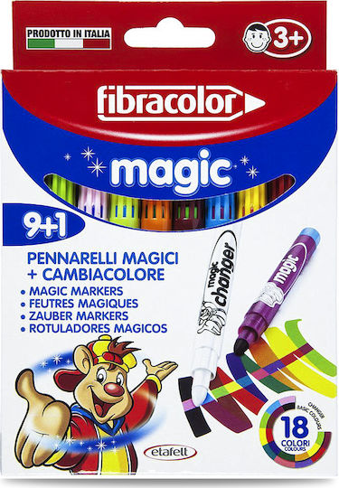 Fibracolor Magic 9+1 Drawing Markers Set 10pcs
