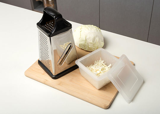 Nava Misty Cheese Grater from Stainless Steel with Container 30.8x13.2x30.8cm