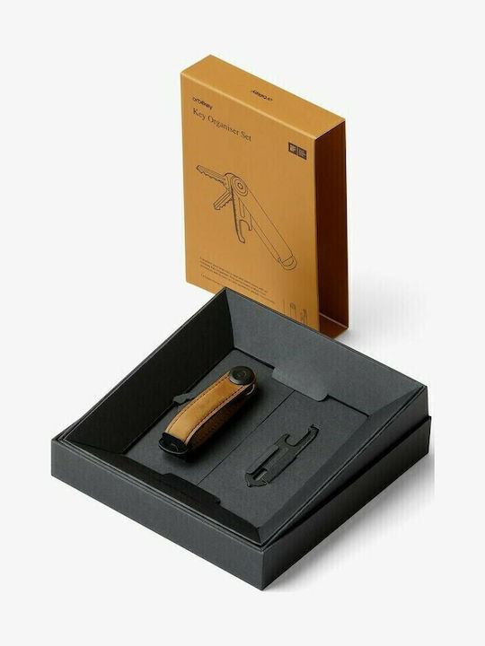 Orbitkey Μπρελόκ Organiser Crazy Horse Δερμάτινο Καφέ