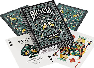 Bicycle Aviary Plasticized Card Deck Green