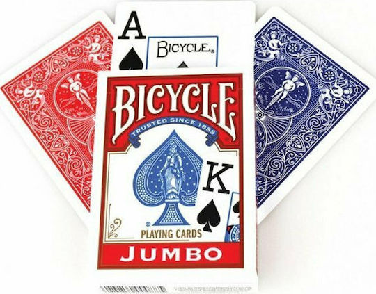 Bicycle Rider Back International Jumbo Τράπουλα Πλαστικοποιημένη Μπλε
