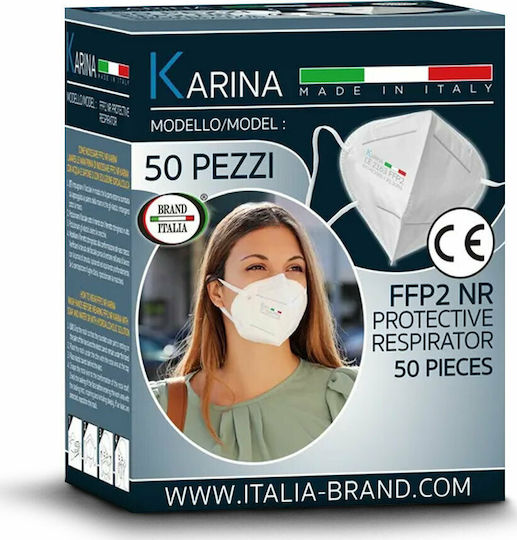 Brand Italia Karina L4 4ply NR Schutzmaske FFP2 Weiß BR150-01 50Stück