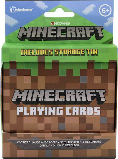Paladone Minecraft Set Collectible Playing Cards 2pcs Laminated In Metal Box