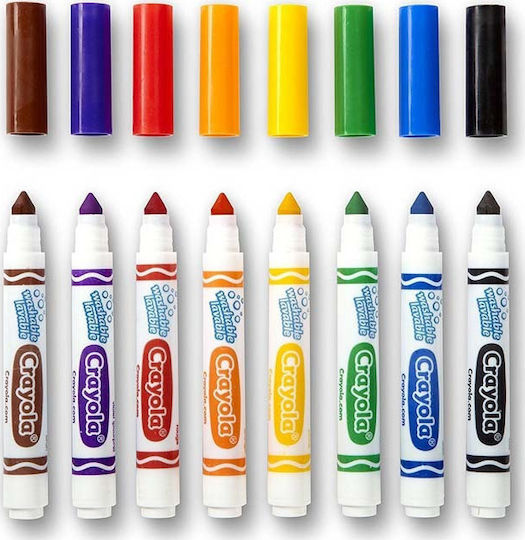 Crayola Markers Washable Drawing Markers Thick Set 8pcs