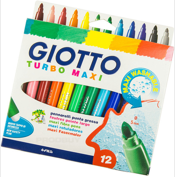 Giotto Party Gifts Turbo Color Μαρκαδόροι Ζωγραφικής Λεπτοί σε 12 Χρώματα  000314000