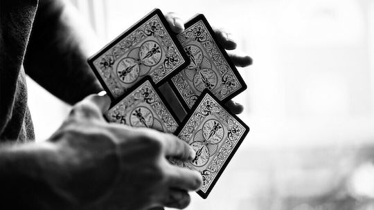 Bicycle Black Tiger Collectable Plasticized Black Playing Cards by Ellusionist