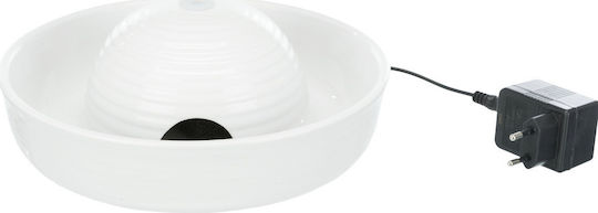 Trixie Vital Flow Automatic Ceramic Waterer / Fountain for Dog & Cat 800ml 24cm in White Color