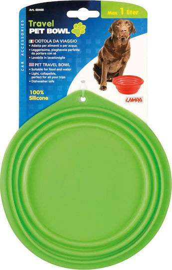 Lampa Silicone Food & Water Bowl For Dog & Cat 1lt (Various Colors)