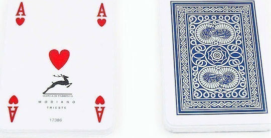 Modiano Old Trophy Poker Τράπουλα Πλαστική για Poker Μπλε