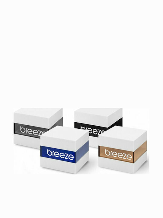 Breeze Mantrix Ανδρικό Ρολόι 44mm Χρονογράφος Μπαταρίας με Ασημί Μεταλλικό Μπρασελέ