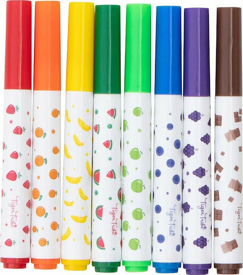 Tiger Tribe Scented Markers Μαρκαδόροι Ζωγραφικής Αρωματικοί Σετ 8 χρώματα