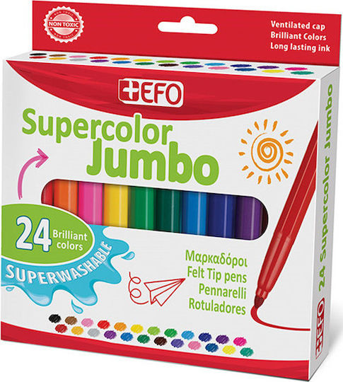 +Efo Supercolor Jumbo Маркери за рисуване Комплект 24бр
