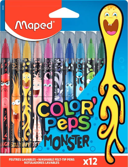 Maped Color' Peps Monster Маркери за рисуване 2.8мм Комплект 12бр
