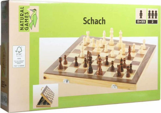 Natural Games Σκάκι από Ξύλο με Πιόνια 40x40cm