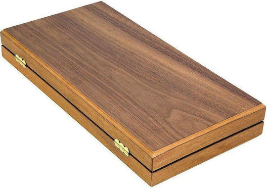 Manopoulos American Walnut Χειροποίητο Τάβλι Ξύλινο με Πούλια 38x38cm