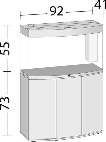 Juwel Vision Acvariu Pentru Pești Cu Memorie Internă 180lt Include Iluminat Încălzitor Circulator Filtru 92x41x55cm Negru